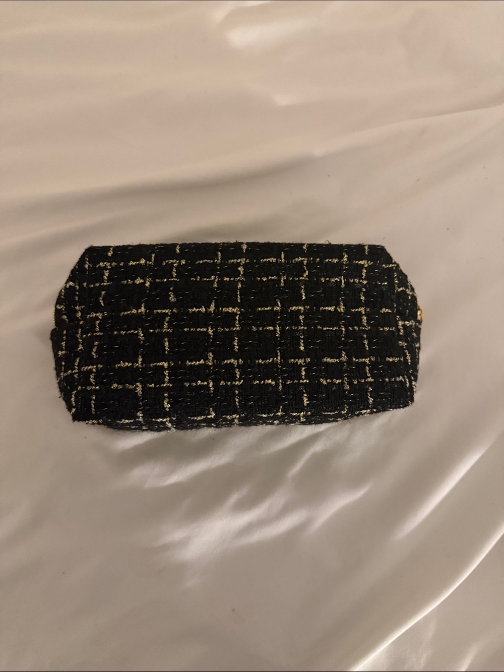 Black Tweed Evening Clutch with Gold Thread - Picture 5 of 5